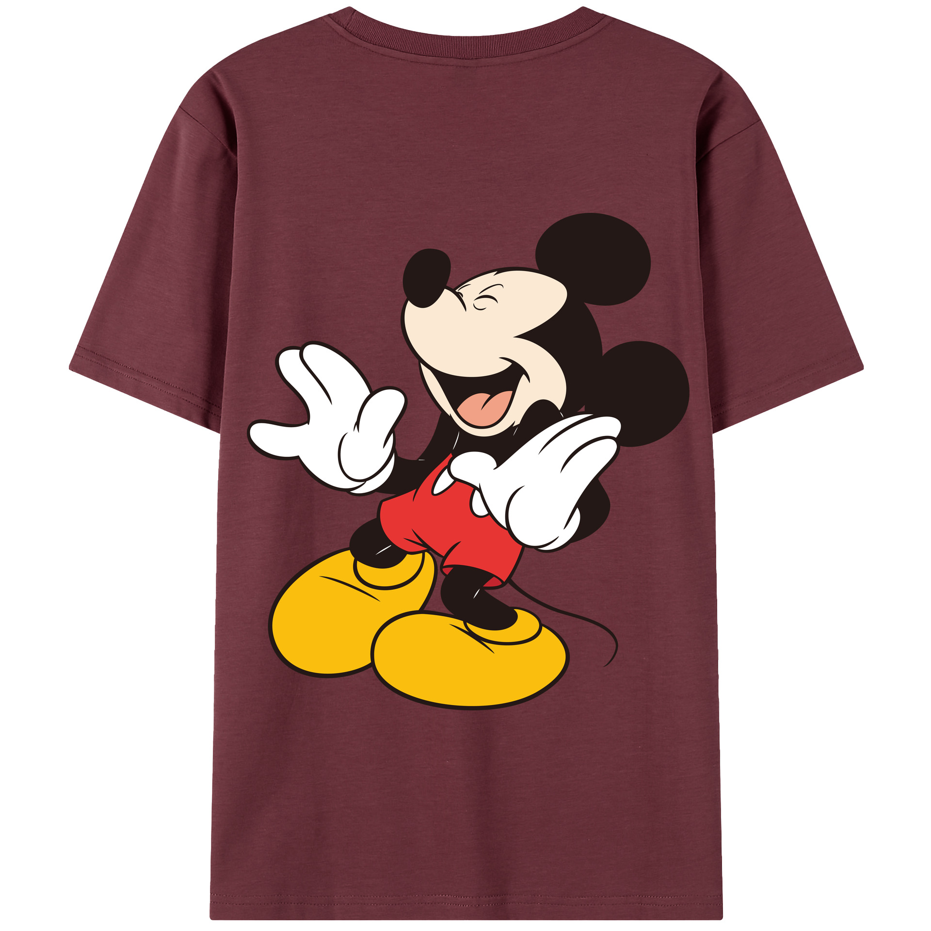 （画像用） ミッキーマウス Mickey Mouse 綿100％半袖Tシャツ（背面プリント）